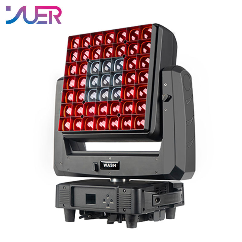 YUER New 49X20W RGBW LED Matrix Zoom Wall Wash Moving Head light DMX512 DJ Disco Party Club Show Professional Stage Effect Lights