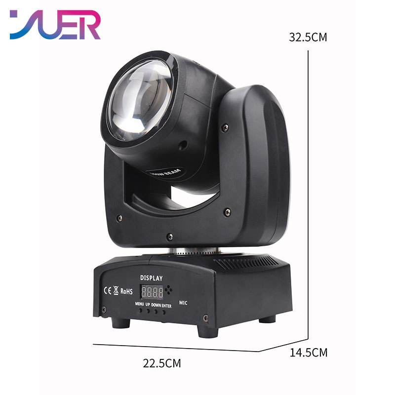 YUER 100W Beam Super Bright Moving Head Light RGBW 4 in1 LED Stage Beam Light DMX for DJ Disco Club Party Lighting Music Activated