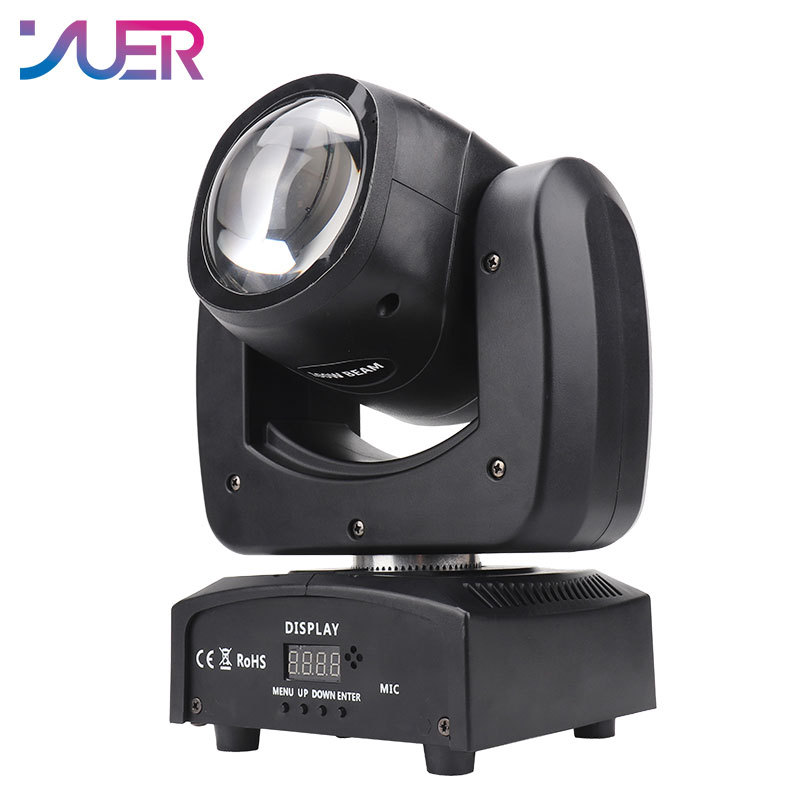 YUER 100W Beam Super Bright Moving Head Light RGBW 4 in1 LED Stage Beam Light DMX for DJ Disco Club Party Lighting Music Activated