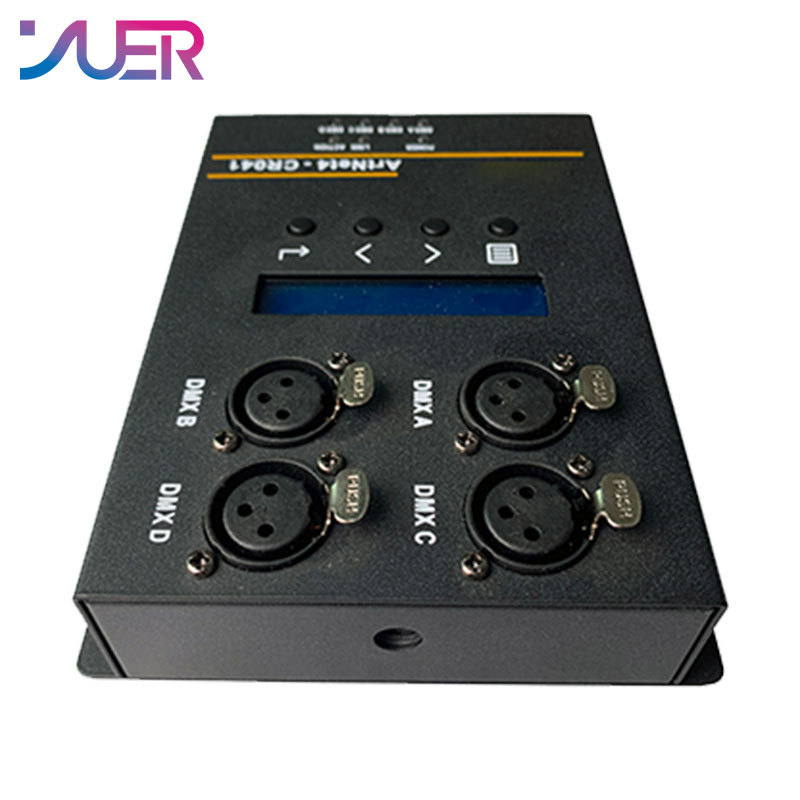YUER NEW ArtNet DMX 2048 Ethernet Lighting Controller Interface, 4 Universe/Truss Mountable/PoE CR041 For DJ Disco Stage Bar
