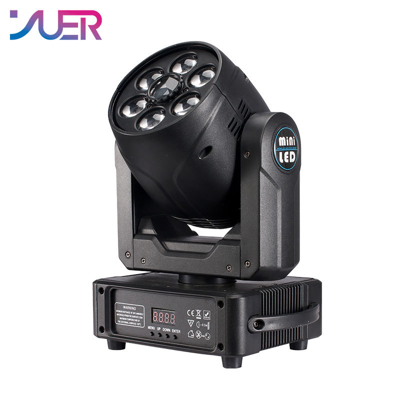 YUER 6x10W LED Bee Eyes Gobo Moving Head Light 100W Beam Spot RGBW Stage Lighting Super Smooth Dimming for Wedding Party DMX 9/14CH