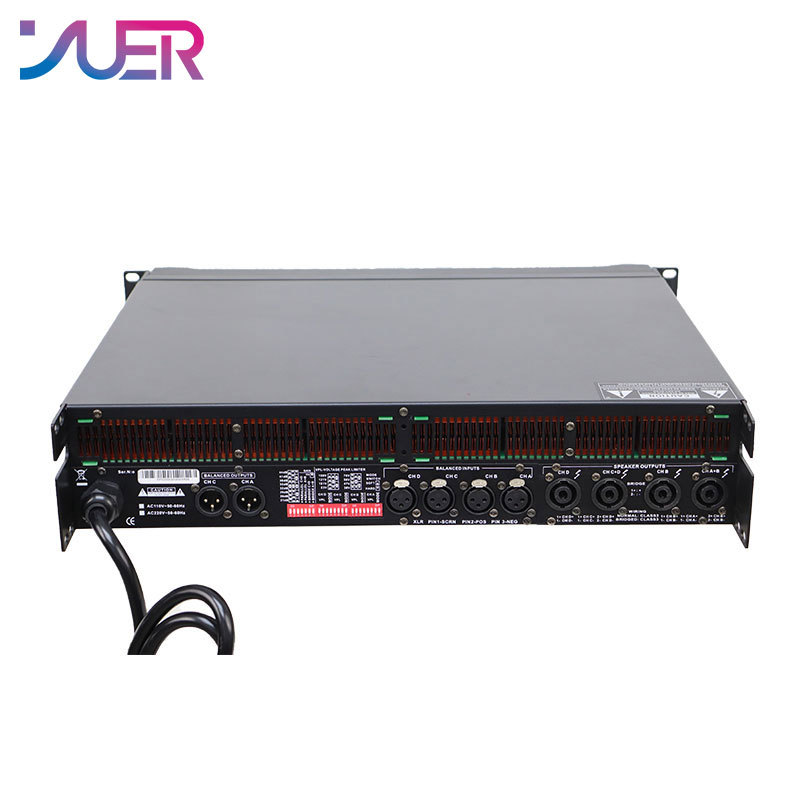YUER FP10000Q 2Ohms 2500W 4 Channel Amplificatore Line Array MPS Subwoofer Powerful Amplifier Professional Amplificador FP 10000q