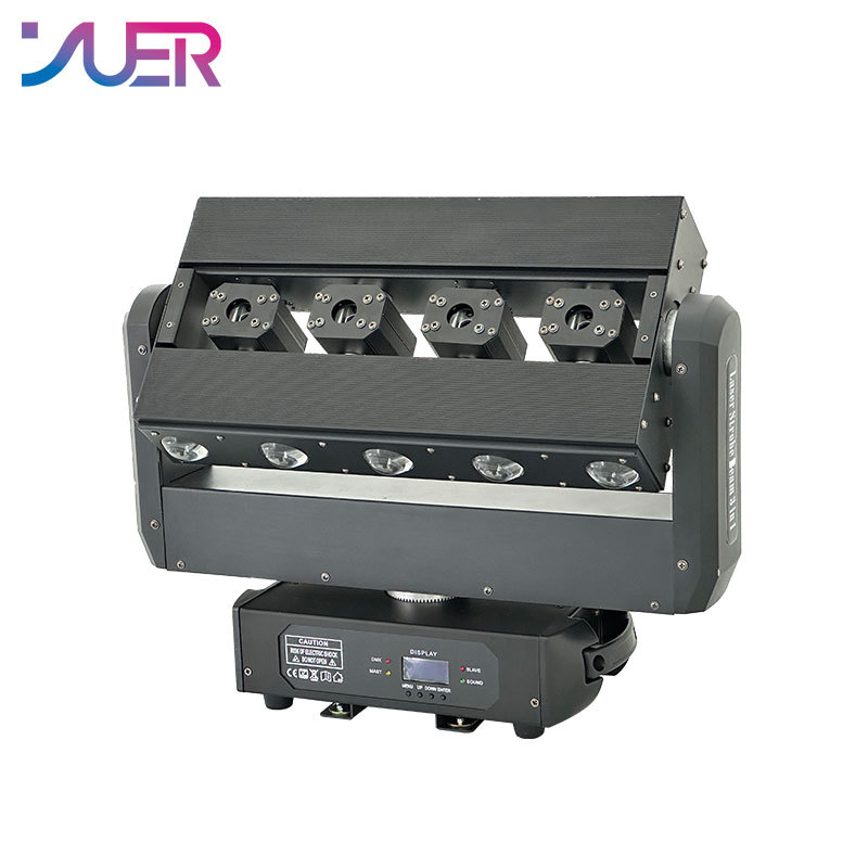 YUER New arrival RGB 3IN1 Laser Beam Moving Head Light XY Axis Infinite Rotation DMX512 DJ Disco Party Club Indoor Stage Effect Lamp