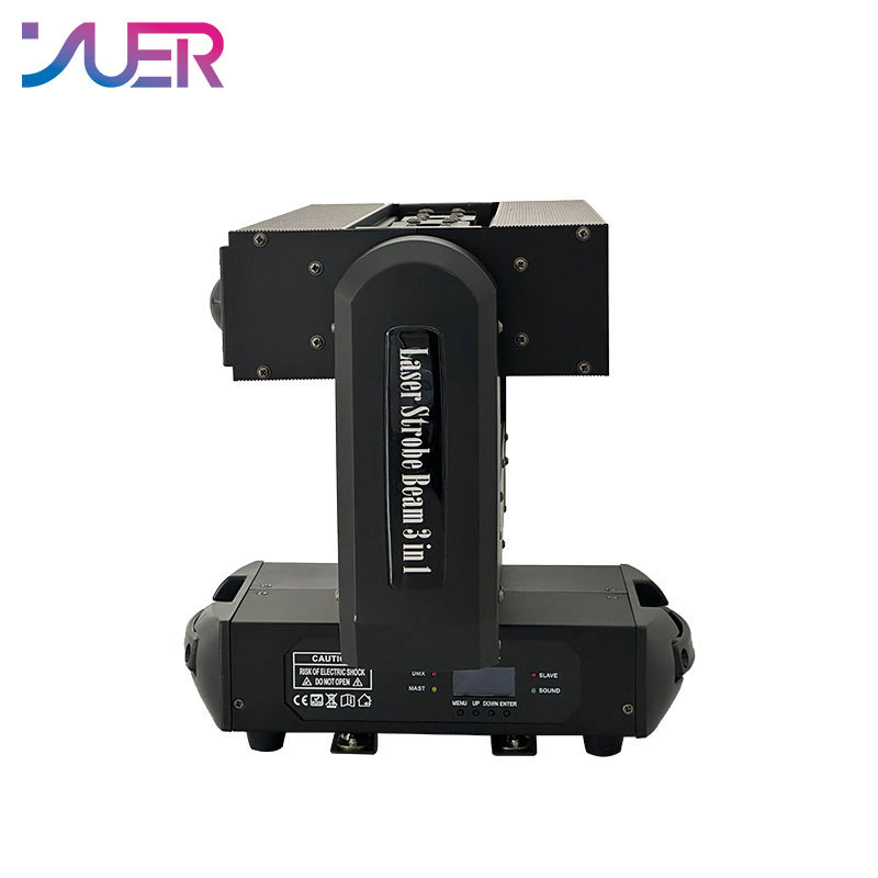 YUER New arrival RGB 3IN1 Laser Beam Moving Head Light XY Axis Infinite Rotation DMX512 DJ Disco Party Club Indoor Stage Effect Lamp
