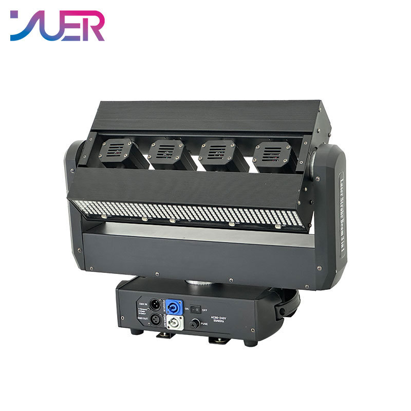 YUER New arrival RGB 3IN1 Laser Beam Moving Head Light XY Axis Infinite Rotation DMX512 DJ Disco Party Club Indoor Stage Effect Lamp