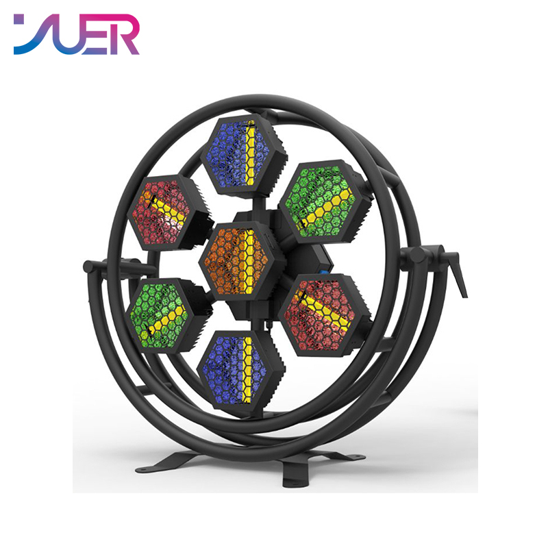 YUER Disco LED 7X60W RGBW 4IN1Retro Flash 168pcs SMD5050 RGB Stage Strobe Effect Light For Concert DJ Wedding led Club Party