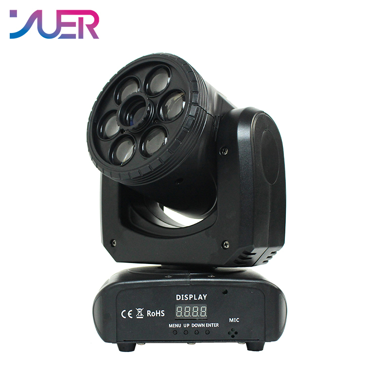 YUER 60W Pattern Bee Eye Beam Dyeing Moving Head Light DMX512 16/18CH Voice Control DJ Disco Stage Wedding Party Bar Club