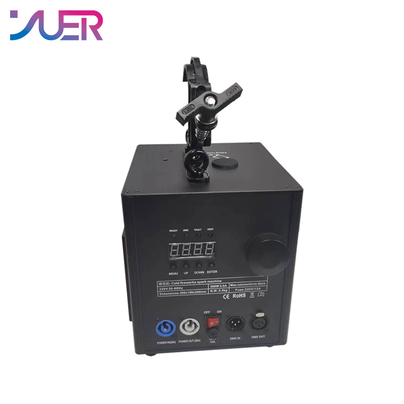 YUER 600W Upside down Flower Spraying Machine DMX Wireless Remote Cold Spark Machine For Party Stage Lighting Sparkular Effects