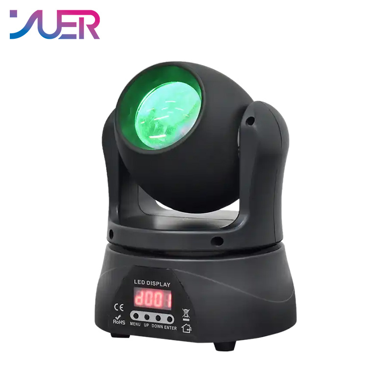 YUER MINI LED 60W RGBW Beam Moving Head Light  DMX512 Stage Light For Home Entertainment Professional Stage Music Party