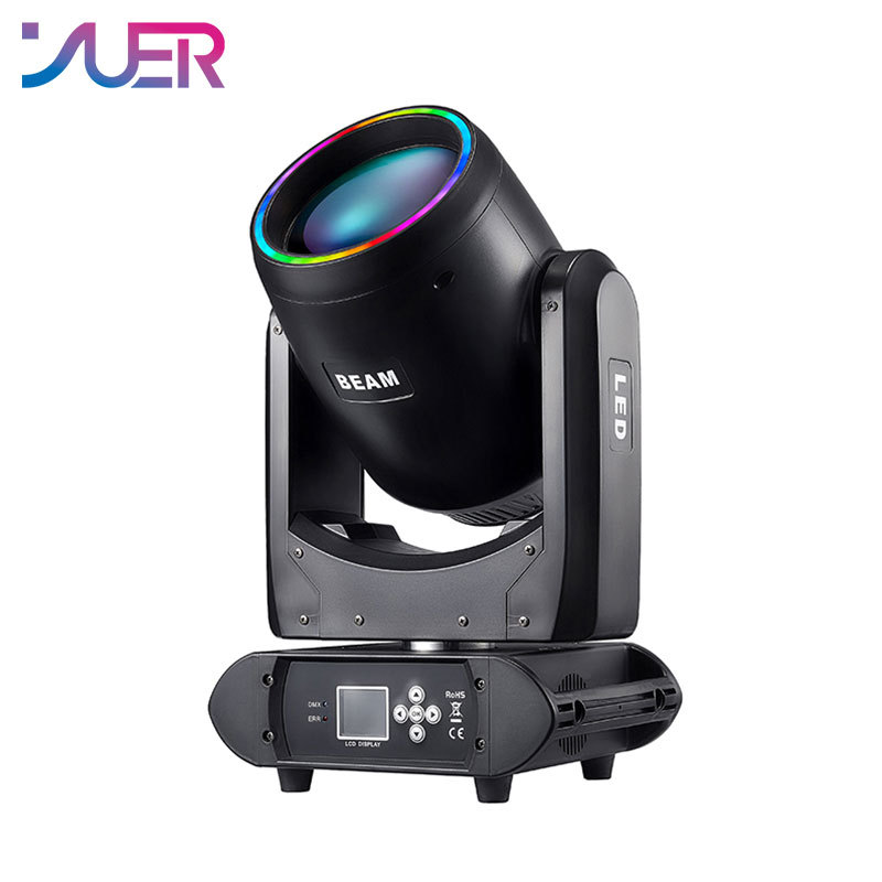YUER LED Spot 200W Moving Head Light Rainbow Beam Zoom Rainbow Effect With Ring Effect DMX Controller DJ Party Disco Stage Lighting