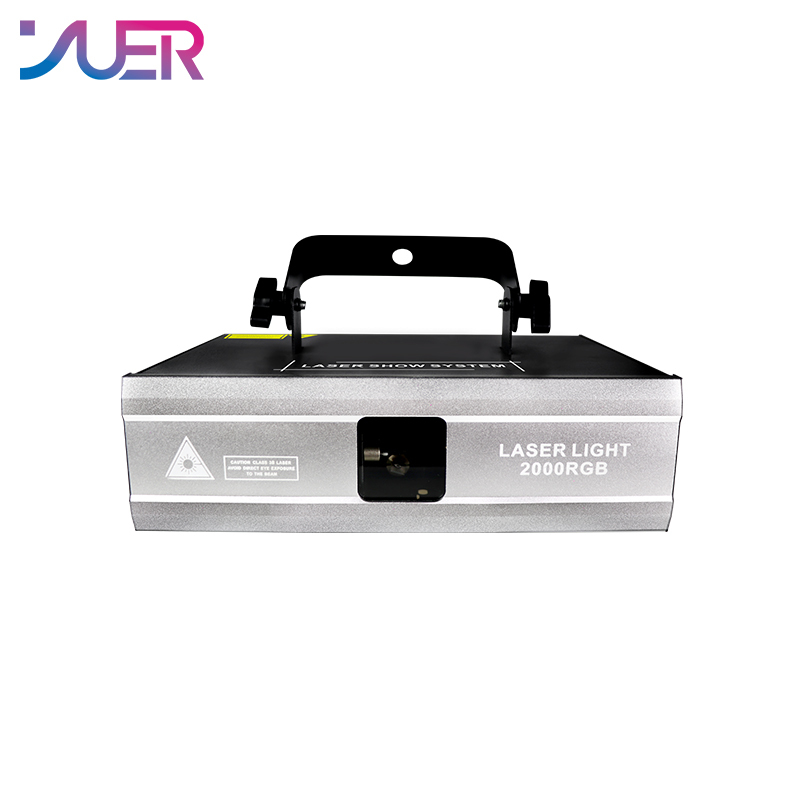 YUER 2W RGB Scanning Animation Laser Light Voice Control Disco Stage Light Party Show Laser Projector Effect Lamp for Home Party KTV