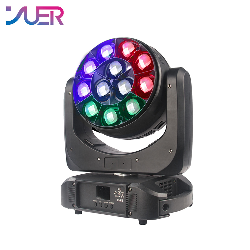 YUER Professional 12x40W LED RGBW 4in1 Zoom Wash LED Moving Head Light Beam Effect Light For DJ Bar Stage KTV Nightclub