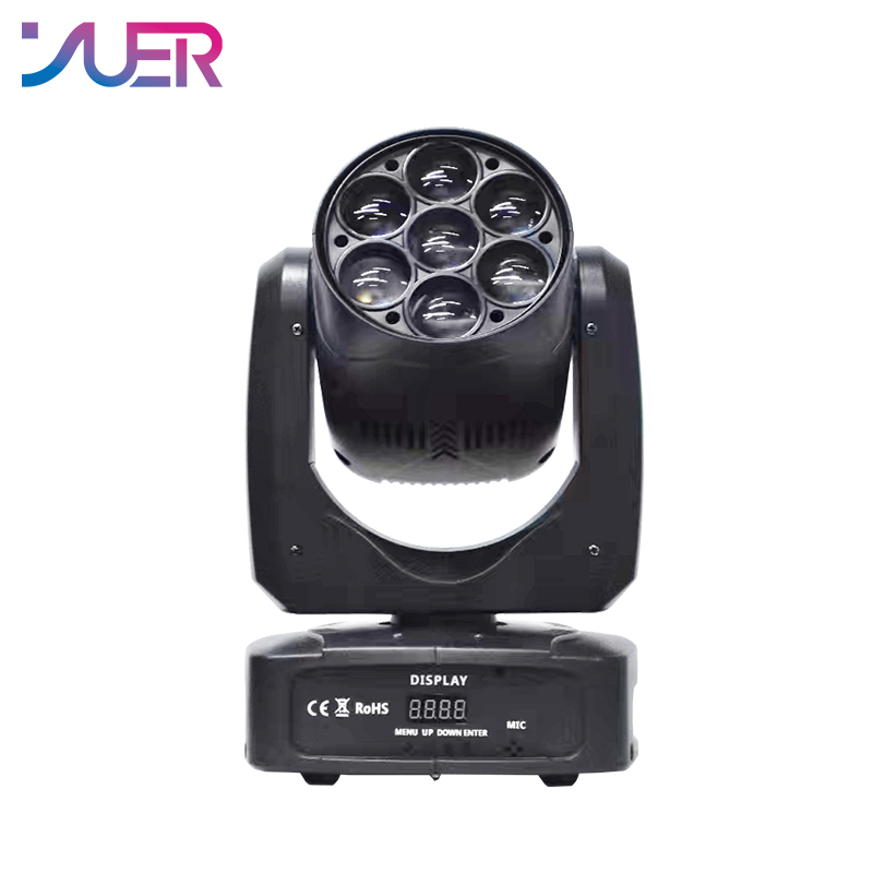 YUER LED 7x20W RGBW 4In1 Beam Moving Head Zoom Wash Light For DMX Disco DJ Nigh Club Party Wedding Stage Light