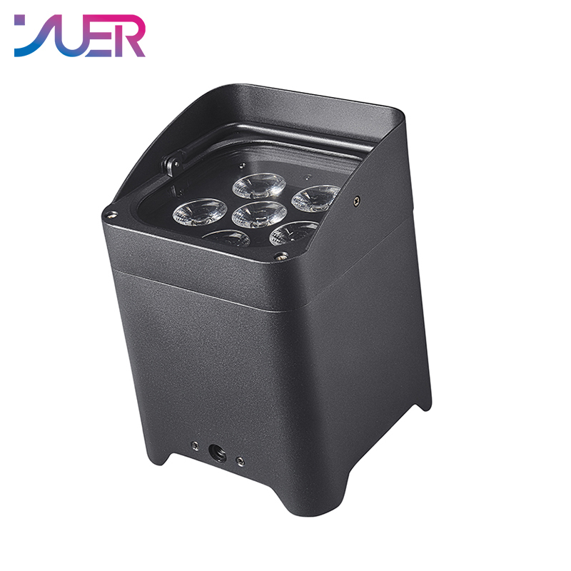 YUER Battery Wireless Waterproof Par Light 6X18W RGBWA-UV 6IN1 LED Par Light DMX512 Automatic Voice Control  for DJ Disco Stage Indoor Bar