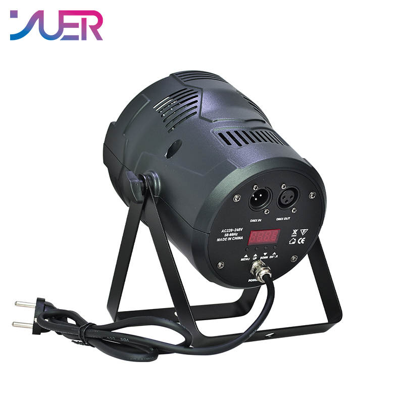 YUER LED Flat Par 7X12W RGBW Light Family Birthday Party Theater Wedding Stage Lighting DMX512 Remote Music Control