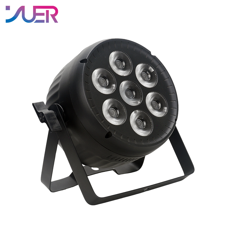 YUER 7X30W RGBW Par light DJ Disco Laser Light Projector Strobe Stage Effect Wedding Xmas Holiday Party Lamp Gift Holiday Bar Club Lights