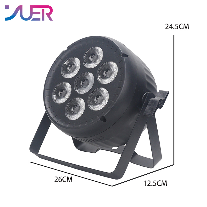 YUER 7X30W RGBW Par light DJ Disco Laser Light Projector Strobe Stage Effect Wedding Xmas Holiday Party Lamp Gift Holiday Bar Club Lights