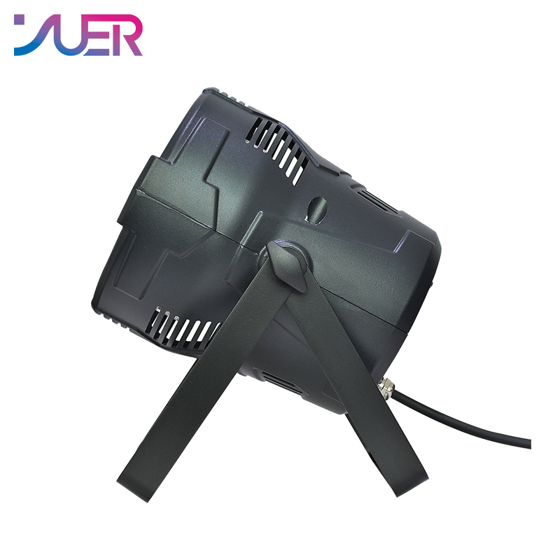 YUER LED Flat Par 7X12W RGBW Light Family Birthday Party Theater Wedding Stage Lighting DMX512 Remote Music Control