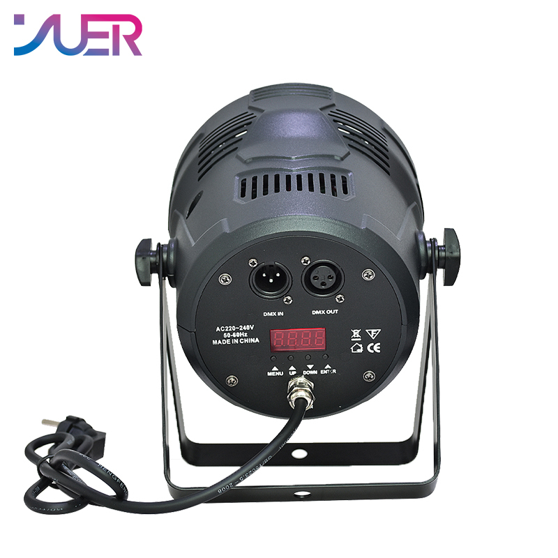 YUER LED Flat Par 7X12W RGBW Light Family Birthday Party Theater Wedding Stage Lighting DMX512 Remote Music Control