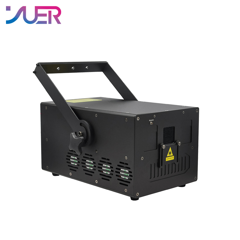 YUER RGB 15W ILDA 40Kpps Animation Scanner Projector Beam Laser Stage Lighting Effect Dance Party Wedding Holiday Bar Club DMX Dj