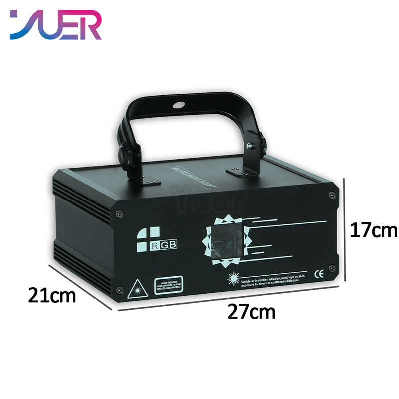 YUER 1W 2W RGB Smart Animation Laser Projector Bluetooth-compatible APP Control DMX512 Scanner DJ Disco Party Stage Lighting