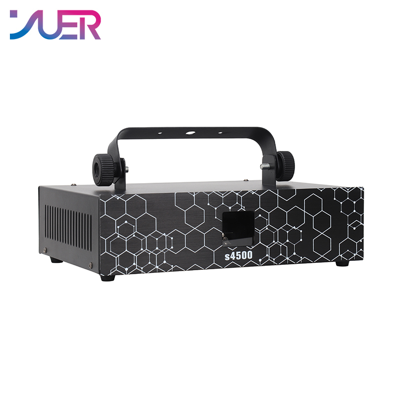 YUER NEW 4.5W RGB Laser Beam Line Pattern Animation Scanner Projector DJ Disco Stage Lighting Effect Dance Party Holiday Bar Club DMX