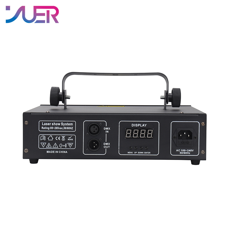 YUER NEW 4.5W RGB Laser Beam Line Pattern Animation Scanner Projector DJ Disco Stage Lighting Effect Dance Party Holiday Bar Club DMX