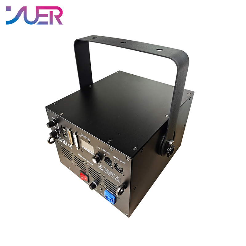 YUER 30Kpps 10W Full Color RGB Laser Light DMX512 Animation Pattern Scan Effect Laser Projector For DJ Disco Wedding Music Party Bar