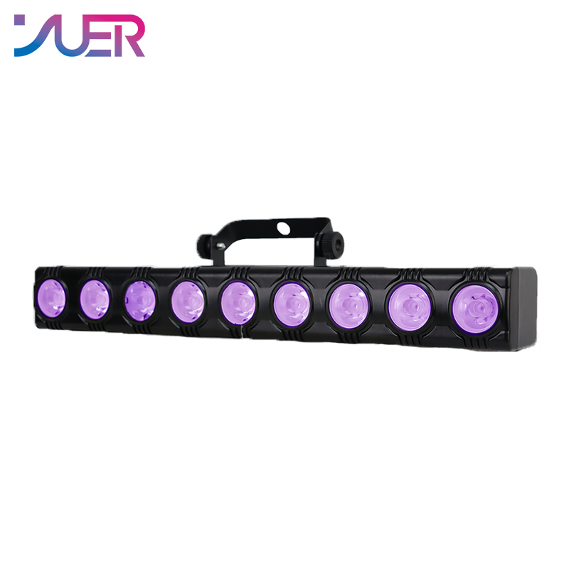 YUER 9x12W LED UV DMX Wall Washer DJ Disco Party Stage Lighting Effect for Ballroom Holiday Wedding Christmas Halloween Decoration