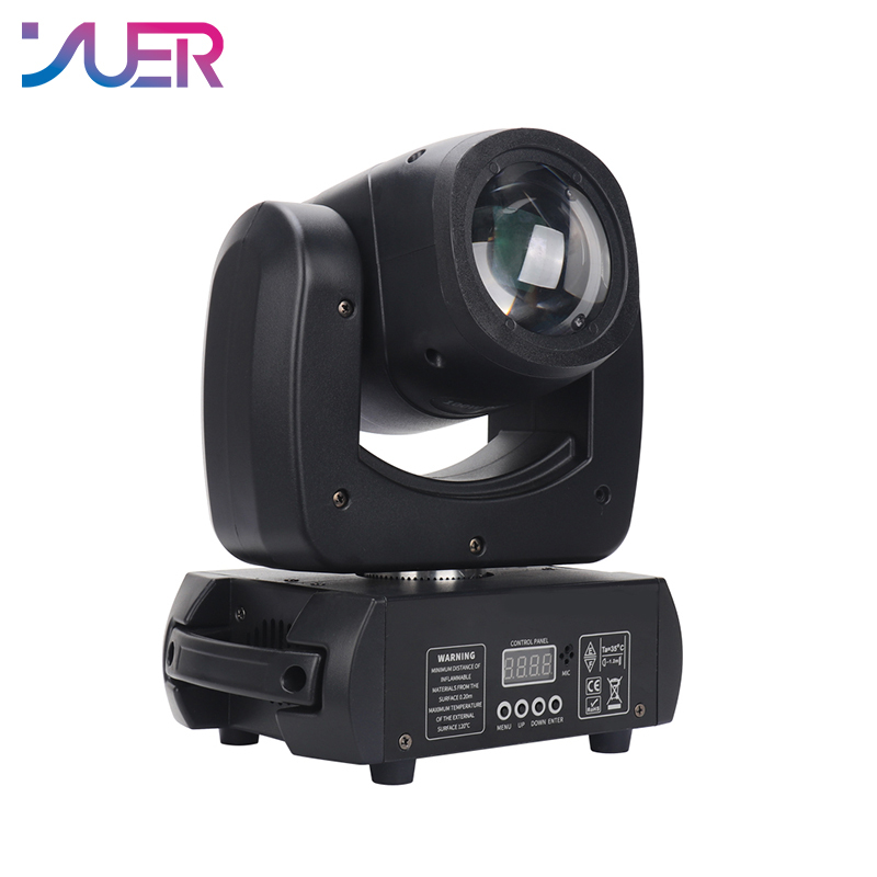 YUER LED 100W Spot Beam Moving Head Light 18 Face Prism DMX512 Sound Dj Stage Effect Light Party Dance Disco Bar Music Club