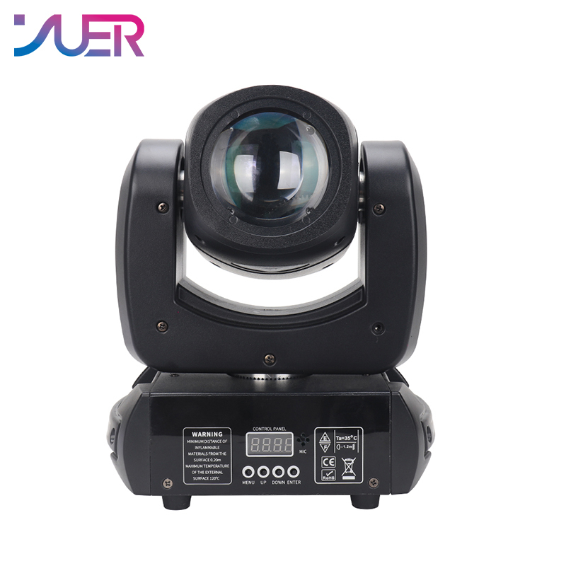 YUER LED 100W Spot Beam Moving Head Light 18 Face Prism DMX512 Sound Dj Stage Effect Light Party Dance Disco Bar Music Club