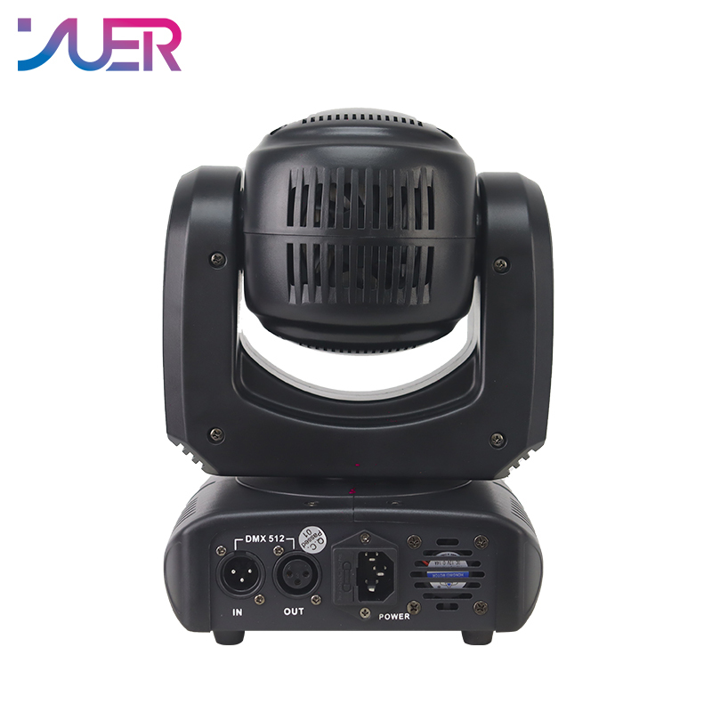 YUER LED 100W Beam Spot Moving Head Light with Iris DMX512 Control Dj Stage Effect Light Party Dance Disco Bar Music Club
