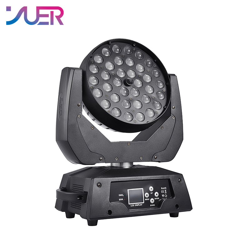 YUER 450W 36X12W RGBW 4IN1 Focusing Moving Head Light Stage Lighting Effect DMX Control For DJ Disco Nightclub KTV Bar Theater