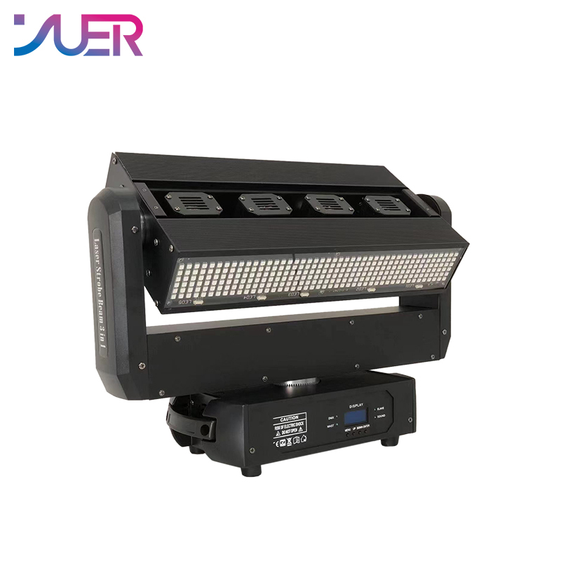 YUER Laser Strobe Beam Effect 3in1Wireless Rotation Moving Head Light DMX512 29/45CH DJ Disco Stage Wedding Party Show Nightclub Bar