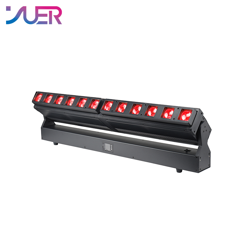YUER Large DJ 12X40W RGBW 4IN1 LED Focusing Beam Stage Moving Head Light DMX512 For Disco Dance Floor Bar Party Nightclub
