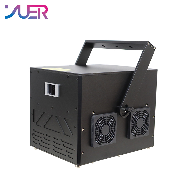 YUER 12W RGB Animation 30kpps Scanning Laser Lights DMX512 DJ Disco Partterns Wash Laser Projector For Wedding LED Party Bar Light