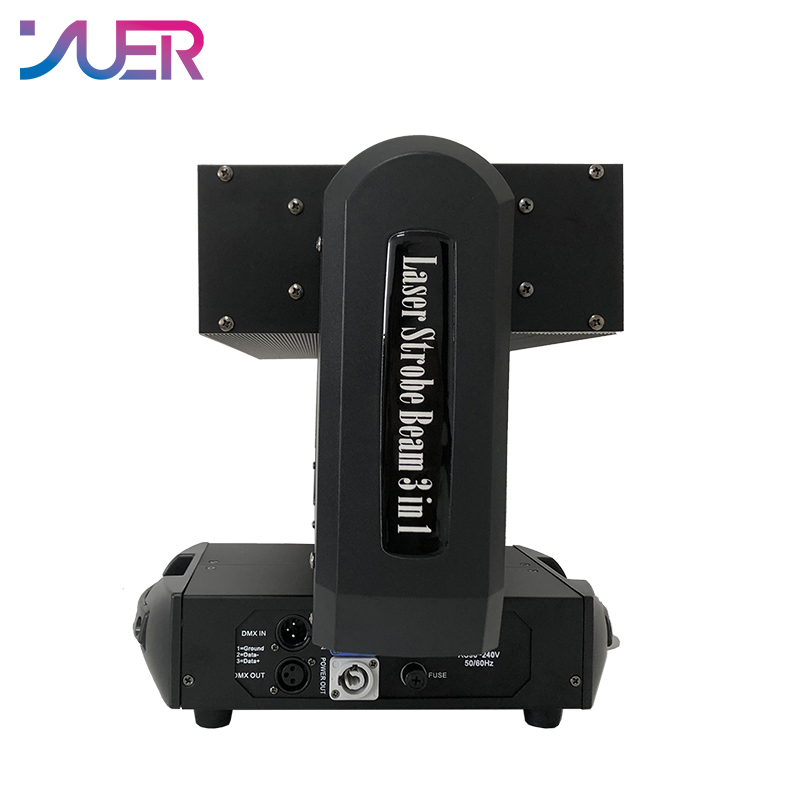 YUER Laser Strobe Beam Effect 3in1Wireless Rotation Moving Head Light DMX512 29/45CH DJ Disco Stage Wedding Party Show Nightclub Bar