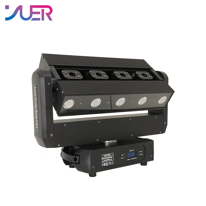 YUER Laser Strobe Beam Effect 3in1Wireless Rotation Moving Head Light DMX512 29/45CH DJ Disco Stage Wedding Party Show Nightclub Bar