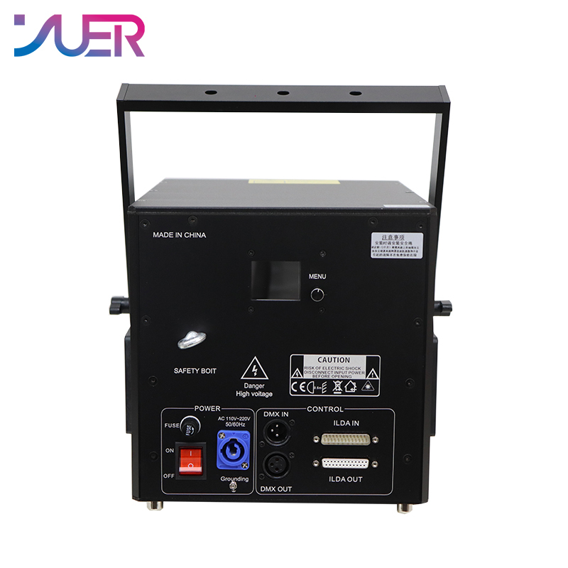 YUER 12W RGB Animation 30kpps Scanning Laser Lights DMX512 DJ Disco Partterns Wash Laser Projector For Wedding LED Party Bar Light