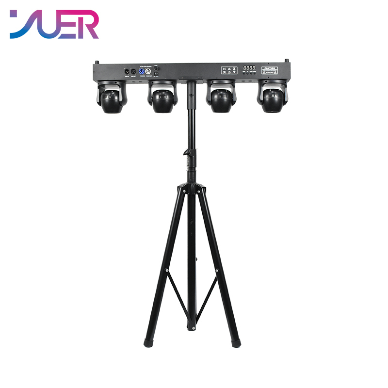 YUER New Set 4x40W RGBW 4in1 LED Moving Head Beam Strobe Stage Effect Light DMX Controller For Projector Dj Disco Stage Lighting