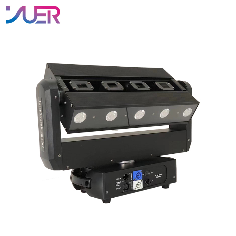 YUER Laser Strobe Beam Effect 3in1Wireless Rotation Moving Head Light DMX512 29/45CH DJ Disco Stage Wedding Party Show Nightclub Bar