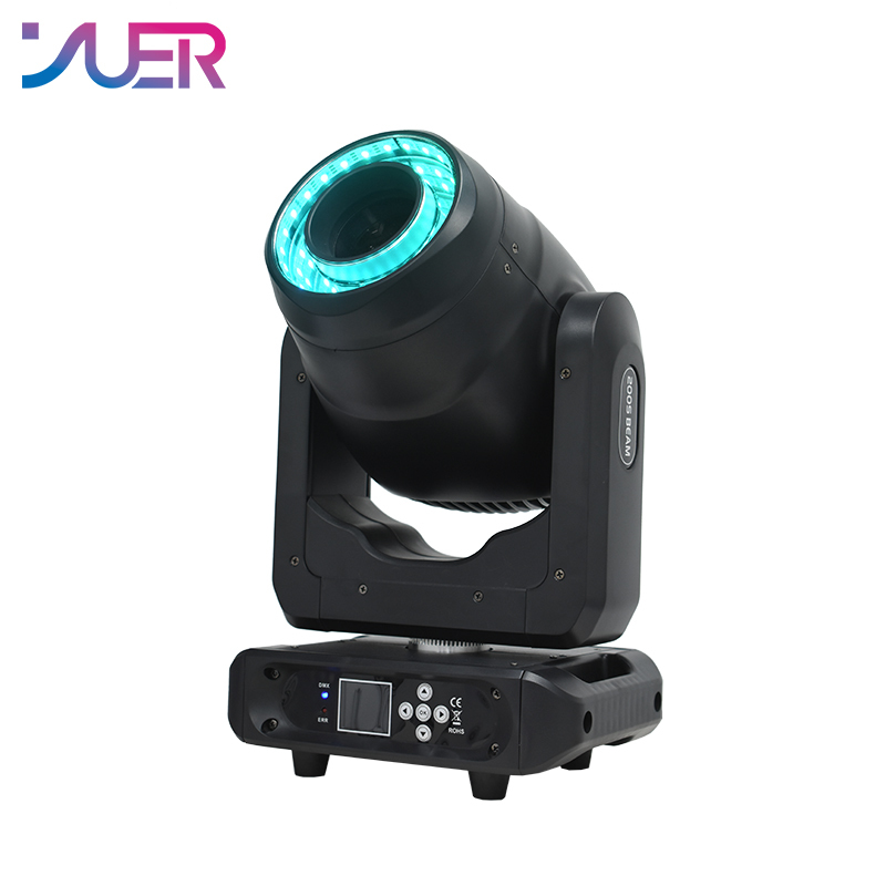 YUER 200W LED Moving Head Lighting Stage Effect With Aperture For DJ Disco Wedding Party DMX512 Auto Sound Modes Beam Spot