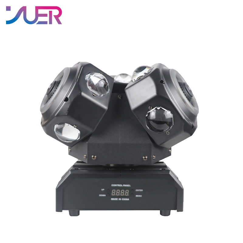 YUER NEW Mold 12X10W 3 head moving head light With RGB Laser With Aperture Light For DJ Disco Stage Wedding Music Party Bar