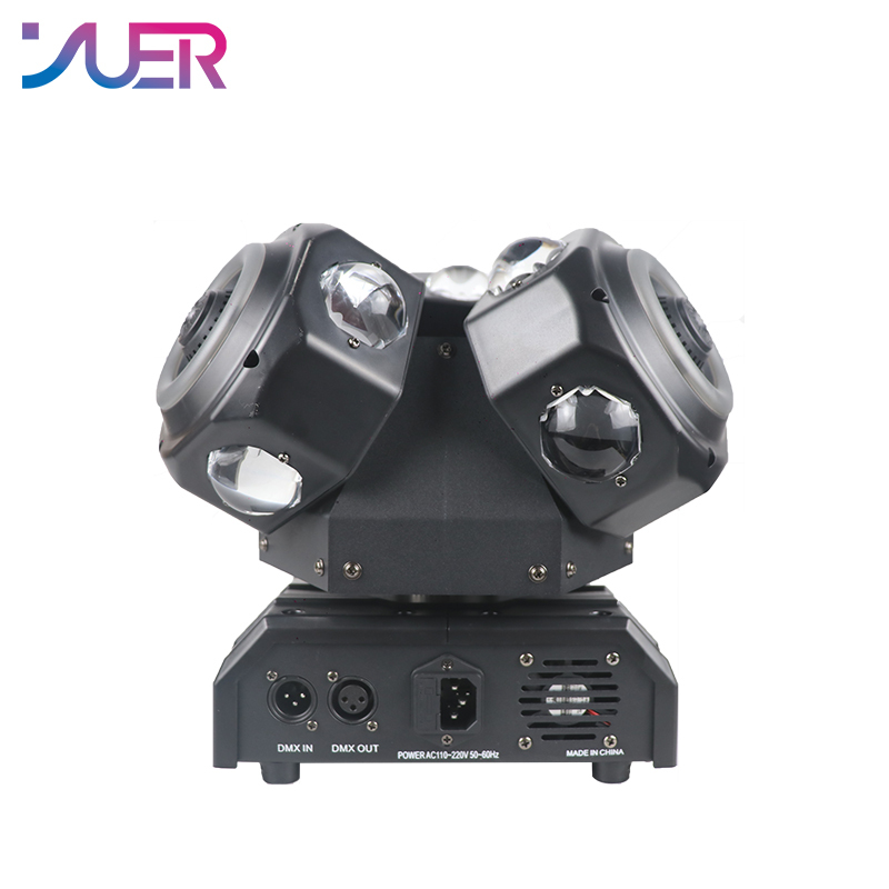 YUER NEW Mold 12X10W 3 head moving head light With RGB Laser With Aperture Light For DJ Disco Stage Wedding Music Party Bar