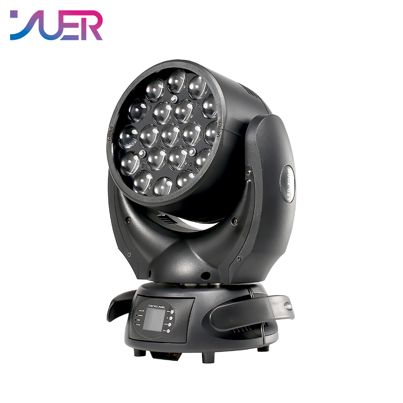 YUER 19x15W RGBW 4in1 Zoom LED Beam Wash Moving Head Light Professional Dmx Control Beam Lights For Christmas Disco DJ Parties