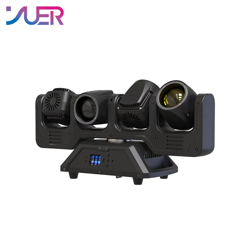 YUER 4x40W Head LED Beam Moving Head Lighting With Auxiliary Bar DJ Lights Stage Lighting 40W RGBW 4in1 Beam Wash Effect DMX512