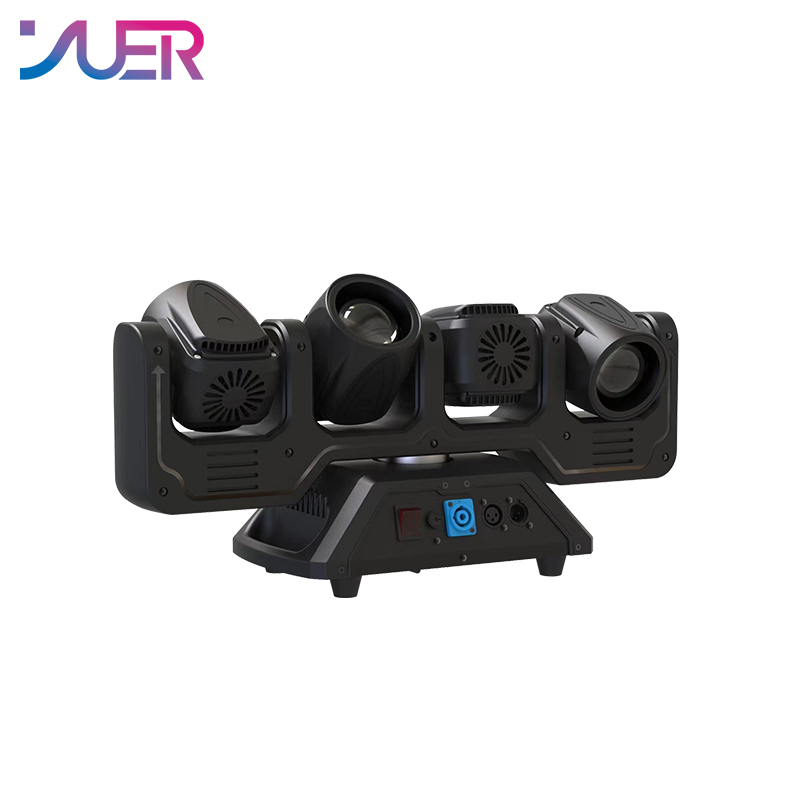 YUER 4x40W Head LED Beam Moving Head Lighting With Auxiliary Bar DJ Lights Stage Lighting 40W RGBW 4in1 Beam Wash Effect DMX512