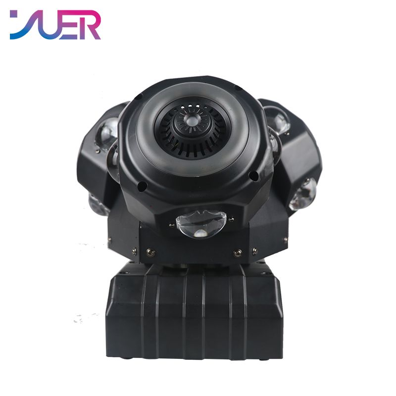 YUER NEW Mold 12X10W 3 head moving head light With RGB Laser With Aperture Light For DJ Disco Stage Wedding Music Party Bar