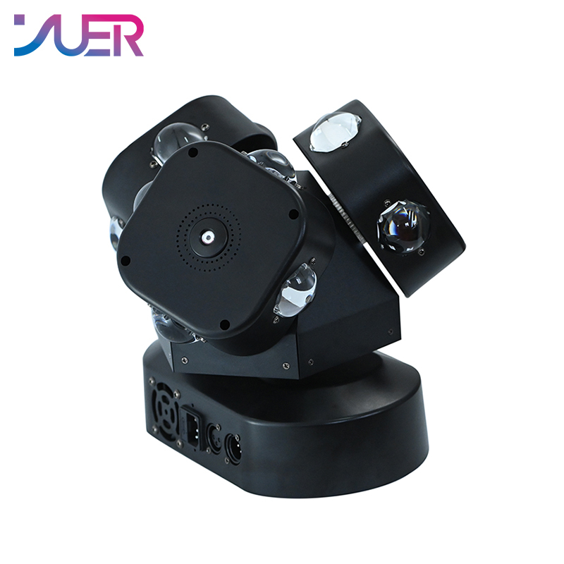 YUER NEW Mold 12X10W 3 head infinitely rotating moving head light With RGB Laser Light For DJ Disco Stage Wedding Music Party Bar