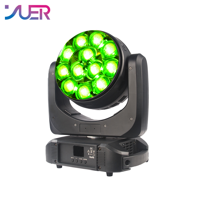 YUER LED Beam Wash Bees Eyes 12x40w RGBW Zoom Moving Head Light Stage Effect Lighting For Party Dj Disco Wedding Dance Floor Bar